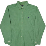 Ralph Lauren Checked Shirt - Large Green Cotton