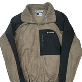 Columbia Fleece Jacket - Large Brown Polyester