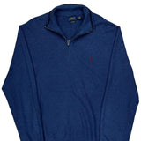 Polo By Ralph Lauren 1/4 Zip - 2XL Blue Cotton
