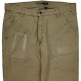 Relaxed Fit Carhartt Carpenter Pants - 38W 30L Khaki Cotton