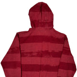 Oakley Striped Hoodie - Medium Red Cotton Blend