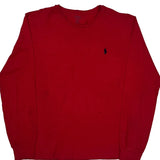Polo By Ralph Lauren Long Sleeve T-Shirt - Large Red Cotton