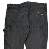 Dickies Carpenter Trousers - 36W 33L Black Cotton