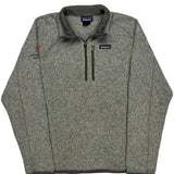 Patagonia Fleece 1/4 Zip - Large Gray Polyester