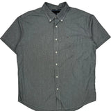 Tommy Hilfiger Striped Short Sleeve Shirt - XL Gray Cotton