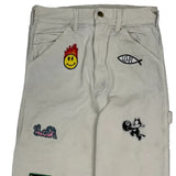 Stan Ray Carpenter Trousers - 28W UK 10 Cream Cotton