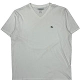 Lacoste T-Shirt - XL White Cotton
