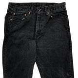 Levis 505 Jeans - 32W 32L Black Cotton