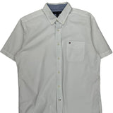 Tommy Hilfiger Short Sleeve Shirt - Medium White Cotton