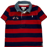Age 24 Months Ralph Lauren Striped Polo Shirt - 3XS Red Cotton