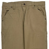 Wrangler Carpenter Trousers - 37W 30L Khaki Cotton