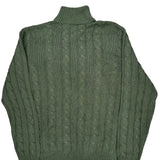 Polo By Ralph Lauren Cable Knit 1/4 Zip - XL Green Wool Blend