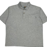 Carhartt Polo Shirt - XL Grey Cotton Blend