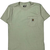 Carhartt T-Shirt - Small Green Cotton