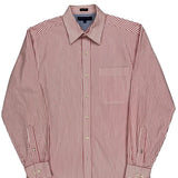 Tommy Hilfiger Striped Shirt - Small Red Cotton