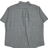 Monroe Ralph Lauren Checked Short Sleeve Shirt - XL Blue Cotton