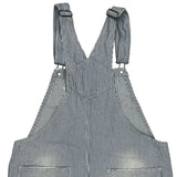 Dickies Striped Overalls - XL Blue Cotton