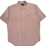 Ralph Lauren Short Sleeve Shirt - Medium Pink Cotton