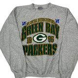 Green Bay Packers Logo Athletics Football Sweatshirt - Large Grey Cotton