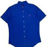 Ralph Lauren Short Sleeve Shirt - Medium Blue Cotton