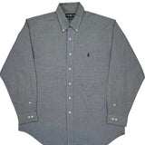 Ralph Lauren Checked Shirt - Large Gray Cotton