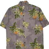 Jamaica Jaxx Floral Hawaiian Shirt - Medium Green Silk