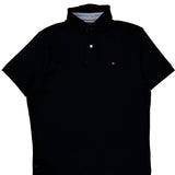 Tommy Hilfiger Polo Shirt - Small Black Cotton