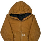 Age 7-8 Carhartt Jacket - Small Brown Cotton