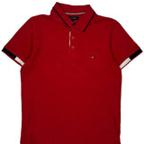 Tommy Hilfiger Slim Fit Polo Shirt - Medium Red Cotton