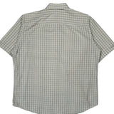 Timberland Checked Short Sleeve Shirt - Large Green Cotton