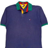 Tommy Hilfiger Polo Shirt - Large Purple Cotton
