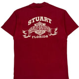 Stuart Florida Harley Davidson Graphic T-Shirt - Large Red Cotton