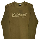Carhartt Long Sleeve T-Shirt - Small Green Cotton