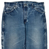 Wrangler Double Knee Carpenter Jeans - 38W 30L Blue Cotton