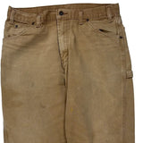 Dickies Carpenter Trousers - 33W 27L Brown Cotton