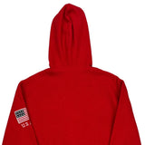 USA Patch Polo By Ralph Lauren Spellout Fleece Hoodie - Small Red Cotton