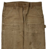 Carhartt Double Knee Carpenter Trousers - 36W 32L Beige Cotton