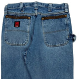 Wrangler Double Knee Carpenter Jeans - 32W 32L Blue Cotton