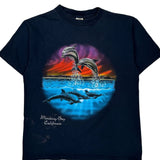 Single Stitch Eagle Graphic T-Shirt - Large Black Cotton