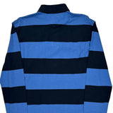 Tommy Hilfiger Striped Long Sleeve Polo Shirt - Medium Blue Cotton