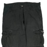 Wrangler Cargo Trousers - 35W 34L Black Cotton