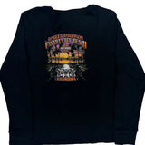 Harley Davidson Graphic Long Sleeve T-Shirt - Large Black Cotton