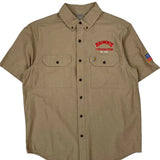 Construction Carhartt Short Sleeve Shirt - Large Beige Cotton