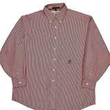 Tommy Hilfiger Striped Shirt - Large Red Cotton