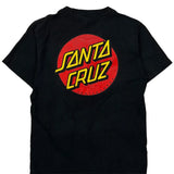 Skateboarding Santa Cruz Graphic T-Shirt - Small Black Cotton