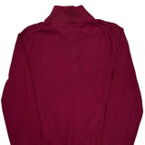 Tommy Hilfiger 1/4 Zip - Large Burgundy Cotton