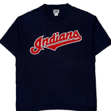 Indians Lee Sport Mlb T-Shirt - Large Navy Cotton