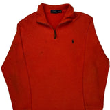 Polo By Ralph Lauren 1/4 Zip - Medium Red Cotton