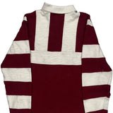 Guess Striped Rugby Shirt - Small Burgundy Cotton