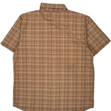 The North Face Checked Short Sleeve Shirt - Large Brown Cotton